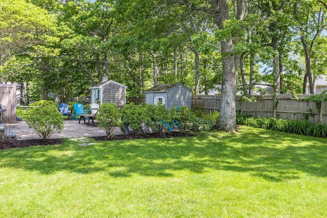 22 Emerson Rd, East Falmouth, MA 02536 - view of yard with a shed and a patio