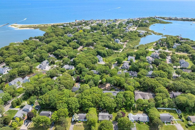 22 Emerson Rd, East Falmouth, MA 02536 - aerial perspective of suburban area with a nearby body of water