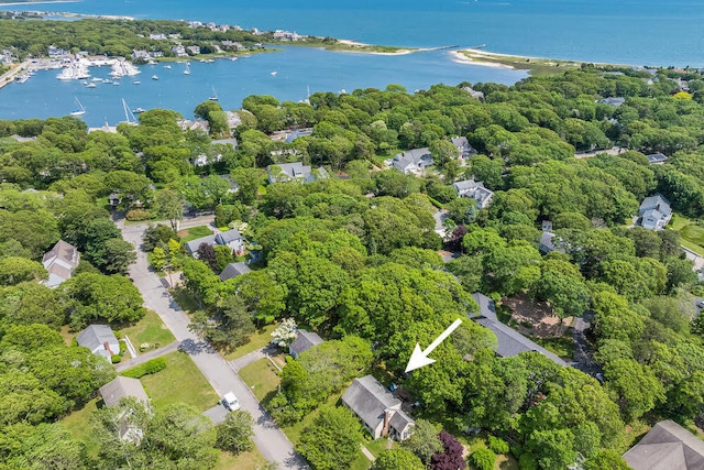 22 Emerson Rd, East Falmouth, MA 02536 - aerial view of property's location with a nearby body of water