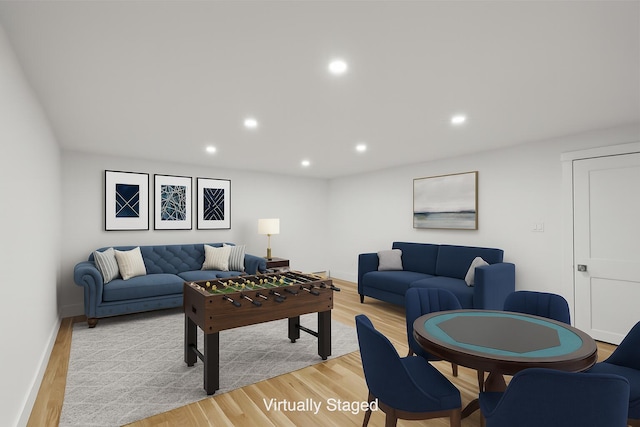 176 Palmer Ave Unit 2, Falmouth, MA 02540 - living room featuring light wood finished floors and recessed lighting
