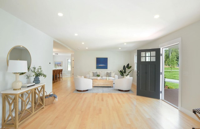 73 Tern Ln, Centerville, MA 02632 - entryway featuring wood finished floors and recessed lighting