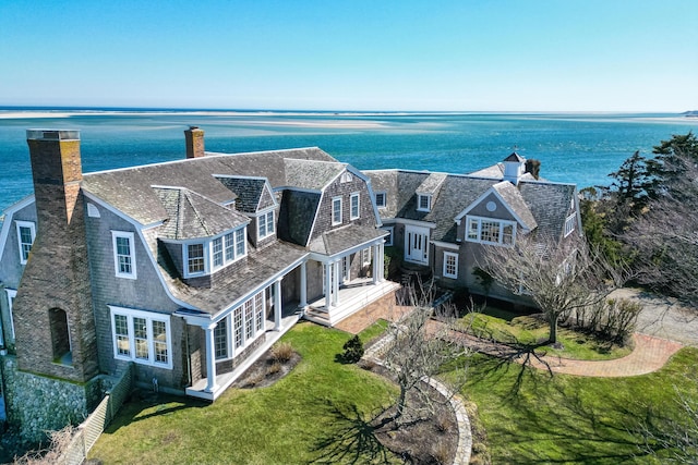 4 Ministers Ln, North Chatham, MA 02650 - aerial view of property and surrounding area featuring a nearby body of water