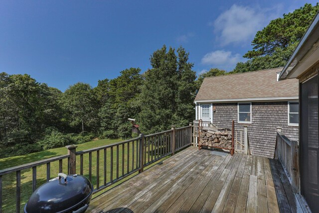 319 Riverview Dr, Chatham, MA 02633 - deck featuring a yard