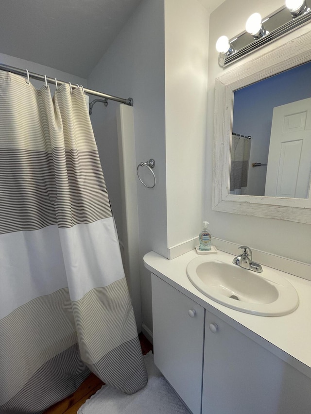 16 Hydrangea Ln, Mashpee, MA 02649 - bathroom featuring vanity and a shower with shower curtain