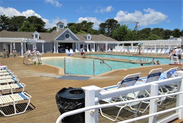 16 Hydrangea Ln, Mashpee, MA 02649 - community pool featuring a pergola