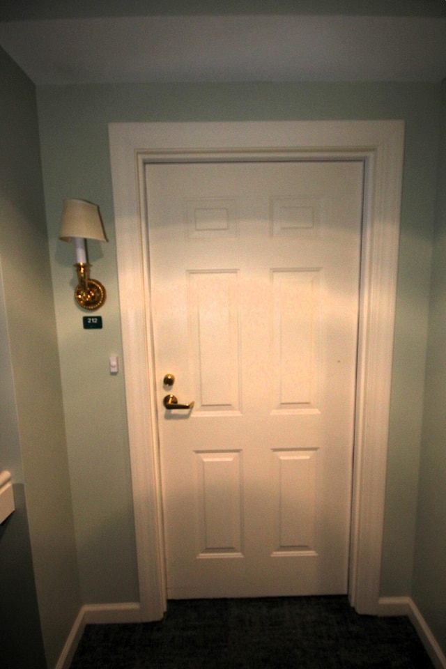 110 Dillingham Ave Unit 212U, Falmouth, MA 02540 - entryway with dark colored carpet