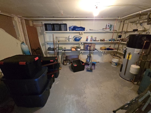 storage featuring water heater