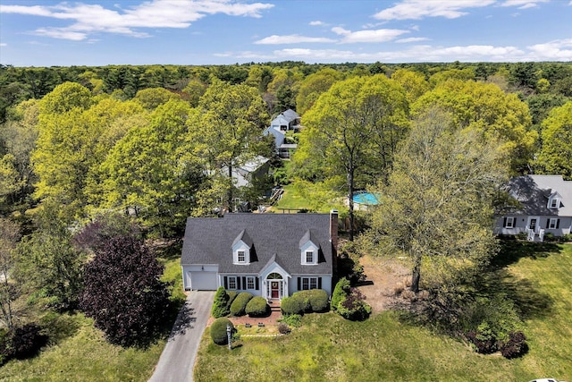 72 Rosemary Ln, Centerville, MA 02632 - view of subject property with a heavily wooded area