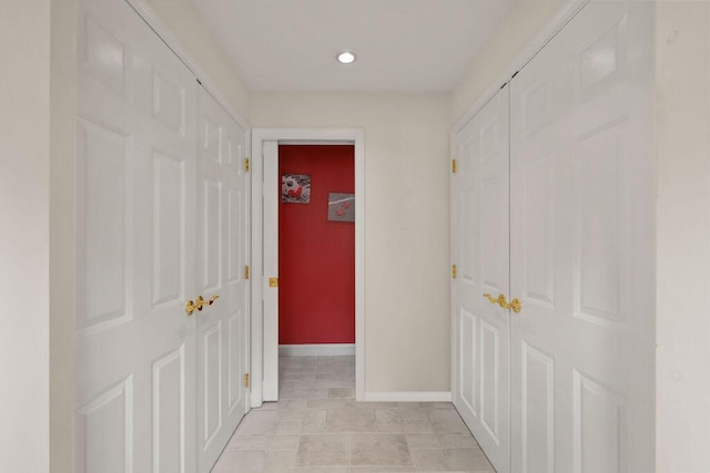 181 Pleasant St, South Yarmouth, MA 02664 - hall with baseboards and recessed lighting