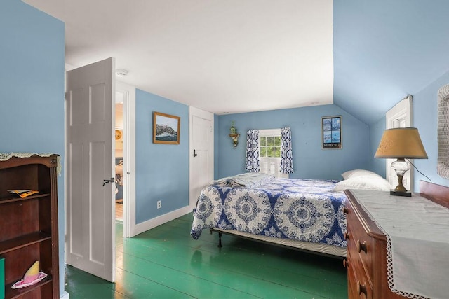 181 Pleasant St, South Yarmouth, MA 02664 - bedroom with lofted ceiling, wood finished floors, and baseboards