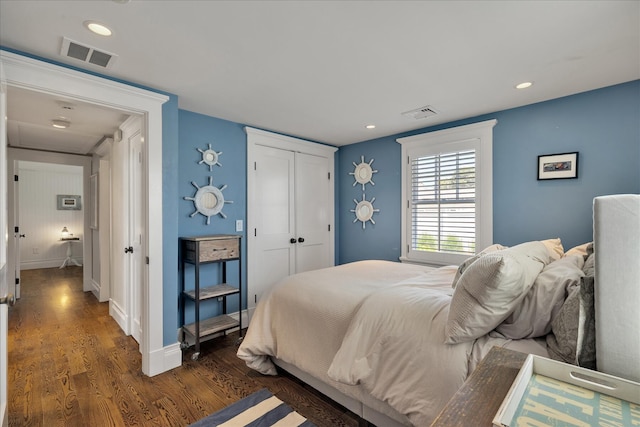 16 Beach View Rd, West Dennis, MA 02670 - bedroom featuring wood finished floors, a closet, recessed lighting, and baseboards