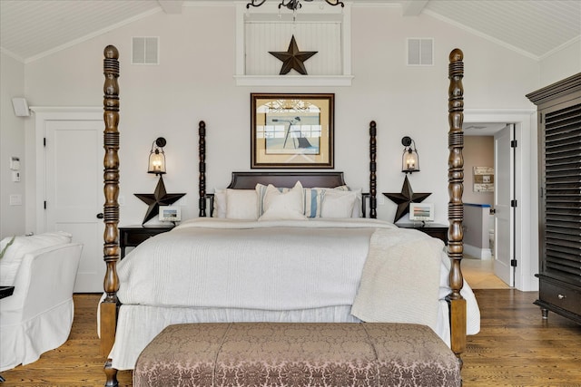 16 Beach View Rd, West Dennis, MA 02670 - bedroom featuring wood finished floors and ornamental molding