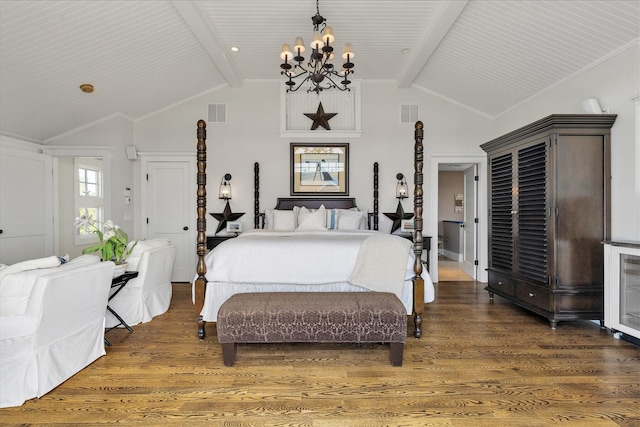 16 Beach View Rd, West Dennis, MA 02670 - bedroom featuring a chandelier and wood finished floors