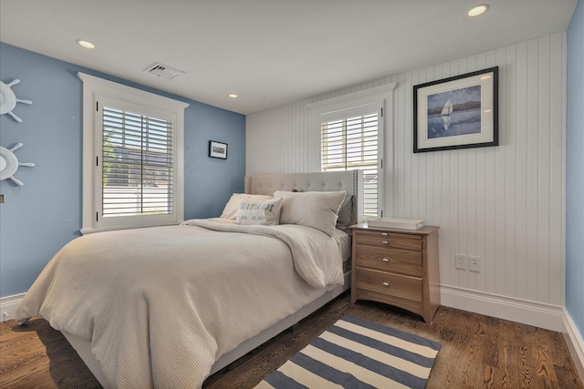 16 Beach View Rd, West Dennis, MA 02670 - bedroom featuring baseboards, multiple windows, wood finished floors, and recessed lighting