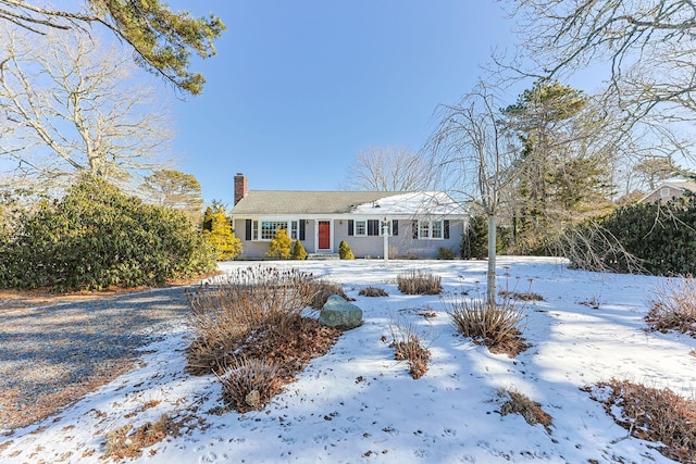 view of front of property with a chimney