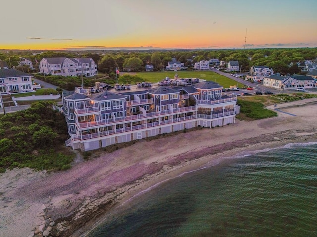 286 Grand Ave Unit 4U, Falmouth, MA 02540 - aerial view at dusk of view of water and beach