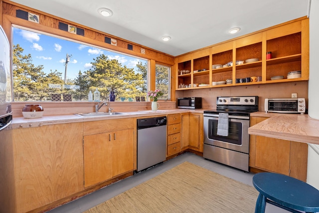 kitchen with stainless steel appliances and sink