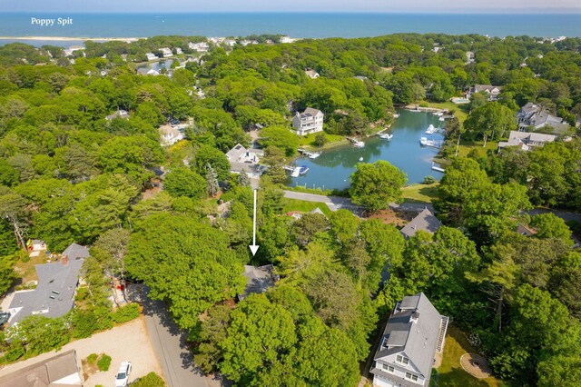 12 Running Light Way, Mashpee, MA 02649 - bird's eye view of a nearby body of water and a forest