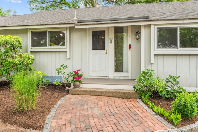 12 Running Light Way, Mashpee, MA 02649 - view of exterior entry featuring roof with shingles