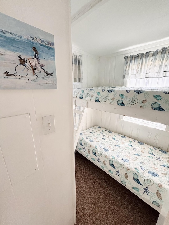 bedroom with carpet