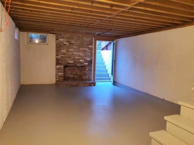 view of basement