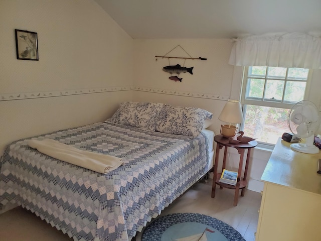 bedroom featuring light wood-type flooring