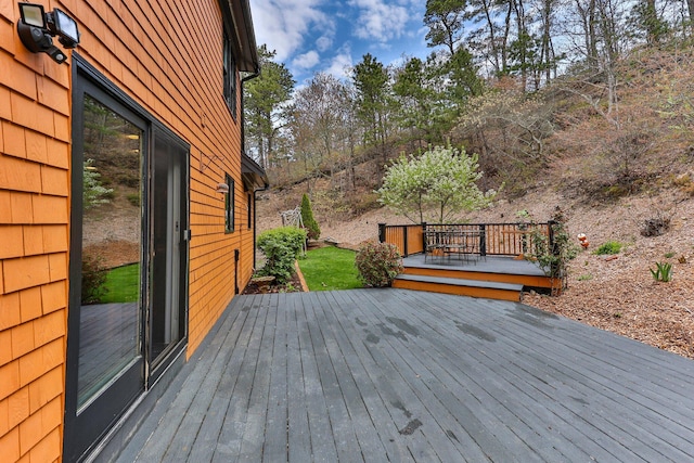 view of wooden terrace