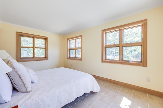 view of tiled bedroom