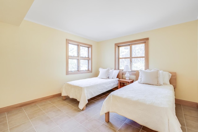 view of tiled bedroom