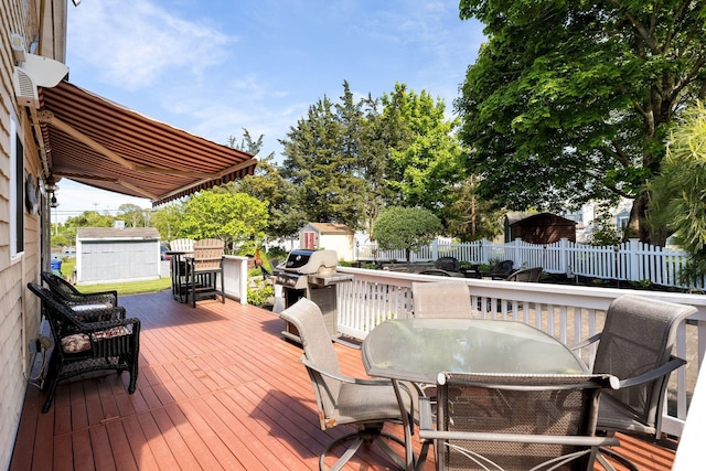 44 Buttermilk Way, Buzzards Bay, MA 02532 - deck featuring outdoor dining space and a grill