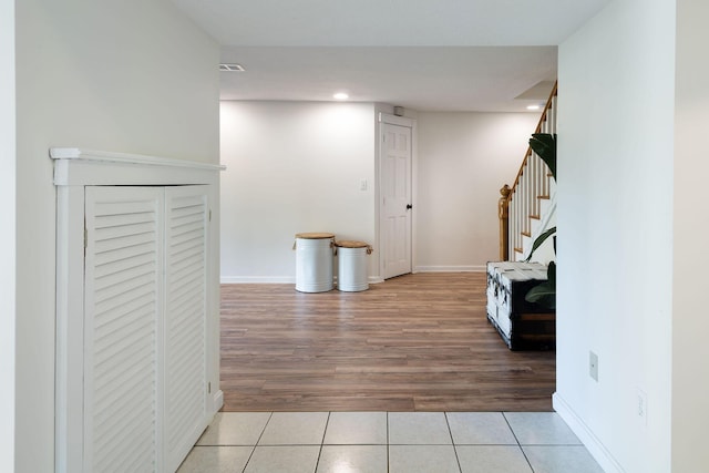 532 S Orleans Rd, Orleans, MA 02653 - corridor featuring stairs, recessed lighting, and wood finished floors
