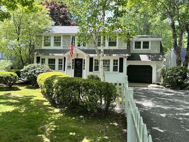 117 Parker Rd, Osterville, MA 02655 - shingle-style home featuring driveway, an attached garage, and a front yard
