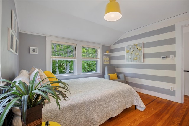 117 Parker Rd, Osterville, MA 02655 - bedroom with wood finished floors, lofted ceiling, and baseboards