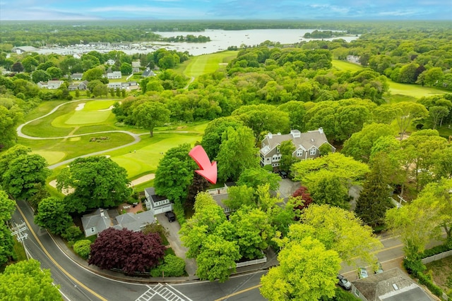 117 Parker Rd, Osterville, MA 02655 - aerial perspective of suburban area featuring a nearby body of water and a golf club
