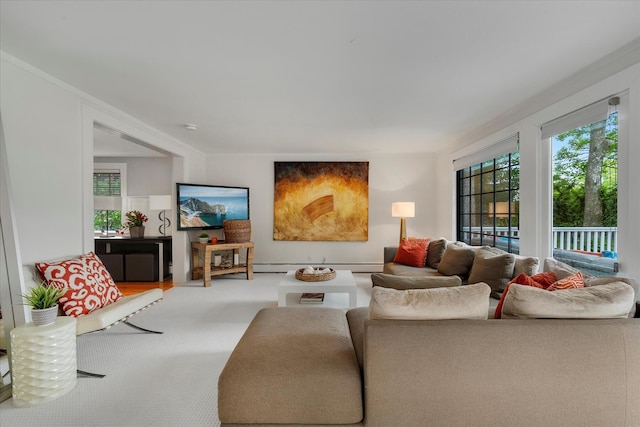 117 Parker Rd, Osterville, MA 02655 - living room with a baseboard heating unit