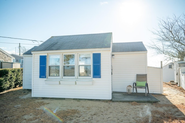 back of property with a patio area