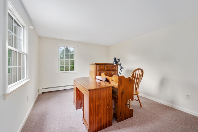 12 Copley Pl, South Yarmouth, MA 02664 - office with a baseboard heating unit and carpet flooring