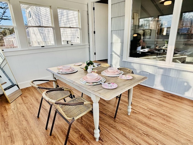 dining room featuring wood finished floors