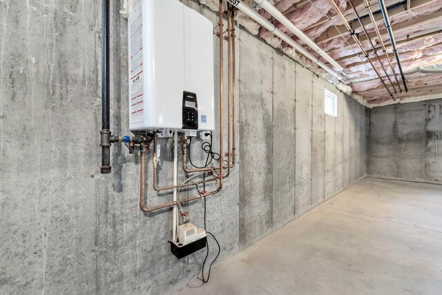 interior space with water heater