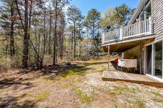 240 Surf Dr, Mashpee, MA 02649 - view of yard with a deck