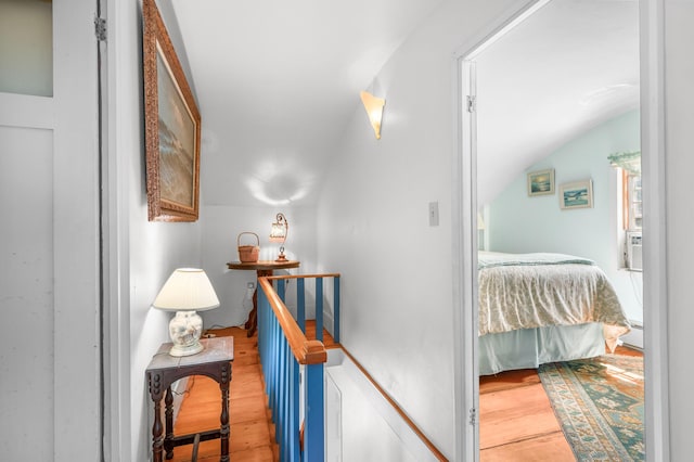 64 Riverside Dr, West Harwich, MA 02671 - corridor featuring wood finished floors and lofted ceiling