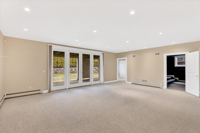 24 Pleasant Park Dr, Mashpee, MA 02649 - spare room with light colored carpet, recessed lighting, and baseboard heating