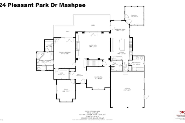24 Pleasant Park Dr, Mashpee, MA 02649 - view of floor plan / room layout
