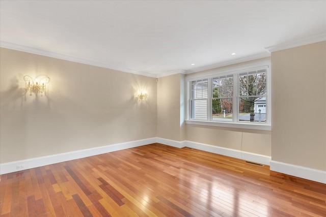 24 Pleasant Park Dr, Mashpee, MA 02649 - empty room featuring light wood-style flooring and ornamental molding