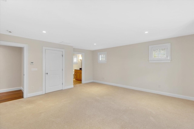 24 Pleasant Park Dr, Mashpee, MA 02649 - basement featuring light colored carpet and recessed lighting