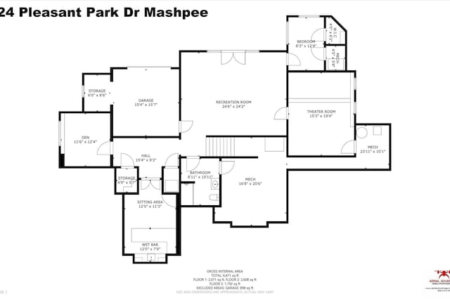 24 Pleasant Park Dr, Mashpee, MA 02649 - view of property floor plan
