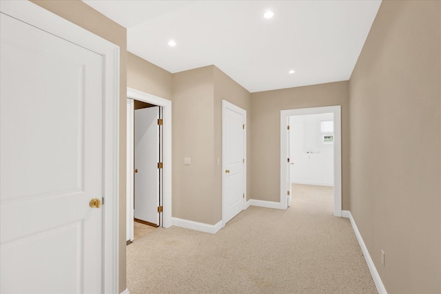 24 Pleasant Park Dr, Mashpee, MA 02649 - corridor featuring light carpet and recessed lighting