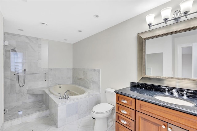 24 Pleasant Park Dr, Mashpee, MA 02649 - bathroom with a garden tub, vanity, a shower stall, and tile patterned floors