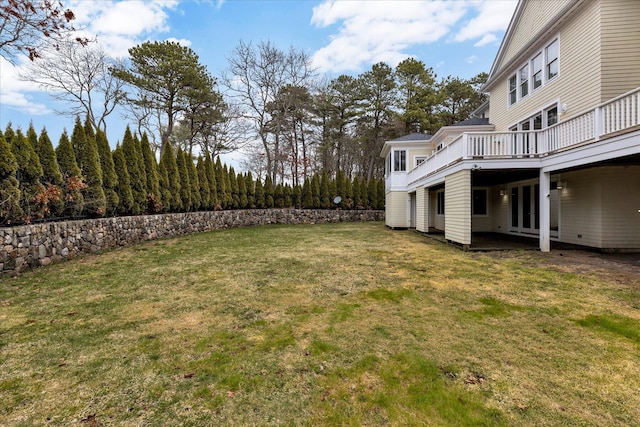 24 Pleasant Park Dr, Mashpee, MA 02649 - view of green lawn with a deck