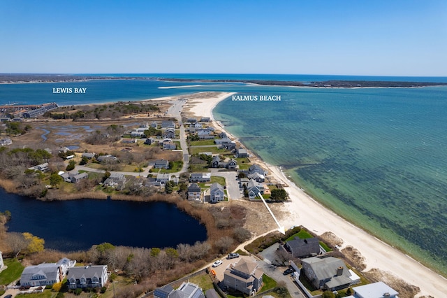 133 Breakwater Shores Dr, Hyannis, MA 02601 - birds eye view of property with a residential view and a water view